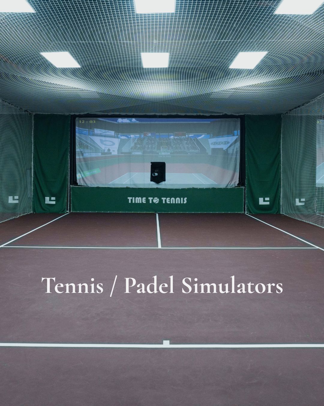 Tennis and padel simulator court.