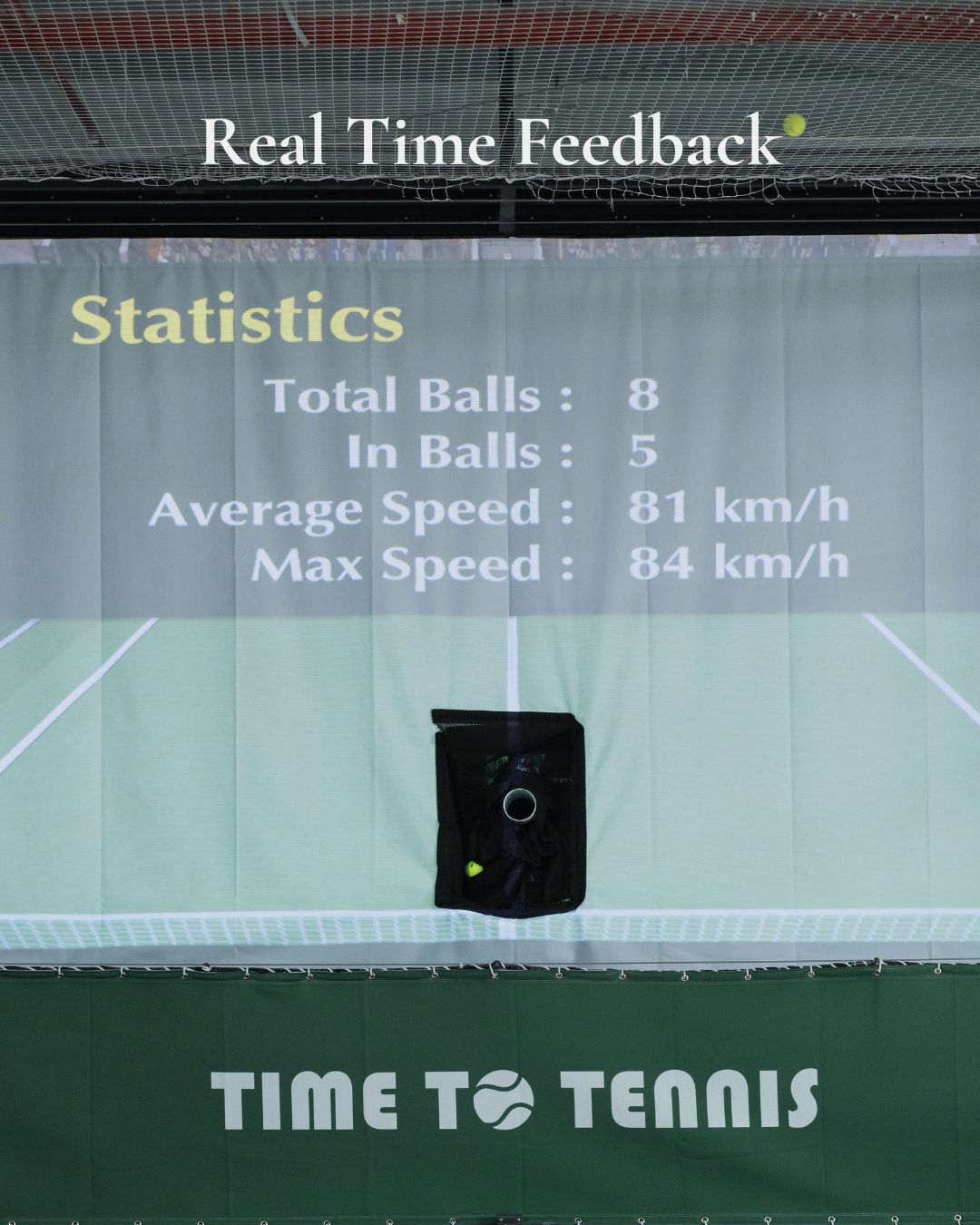 Real-time simulator shot statistics.