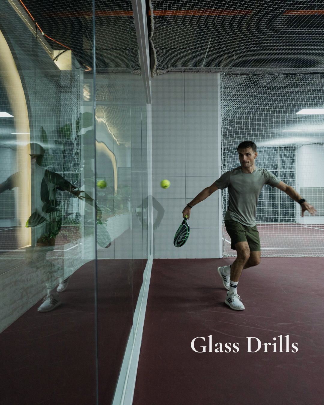 Padel glass drills.